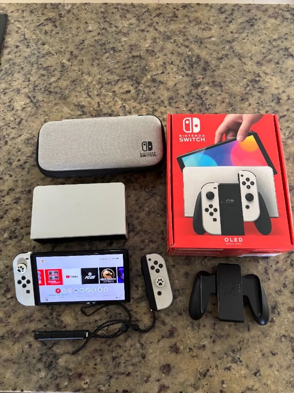 Nintendo Switch Oled Branco 64 Gb Hdmi con Controles