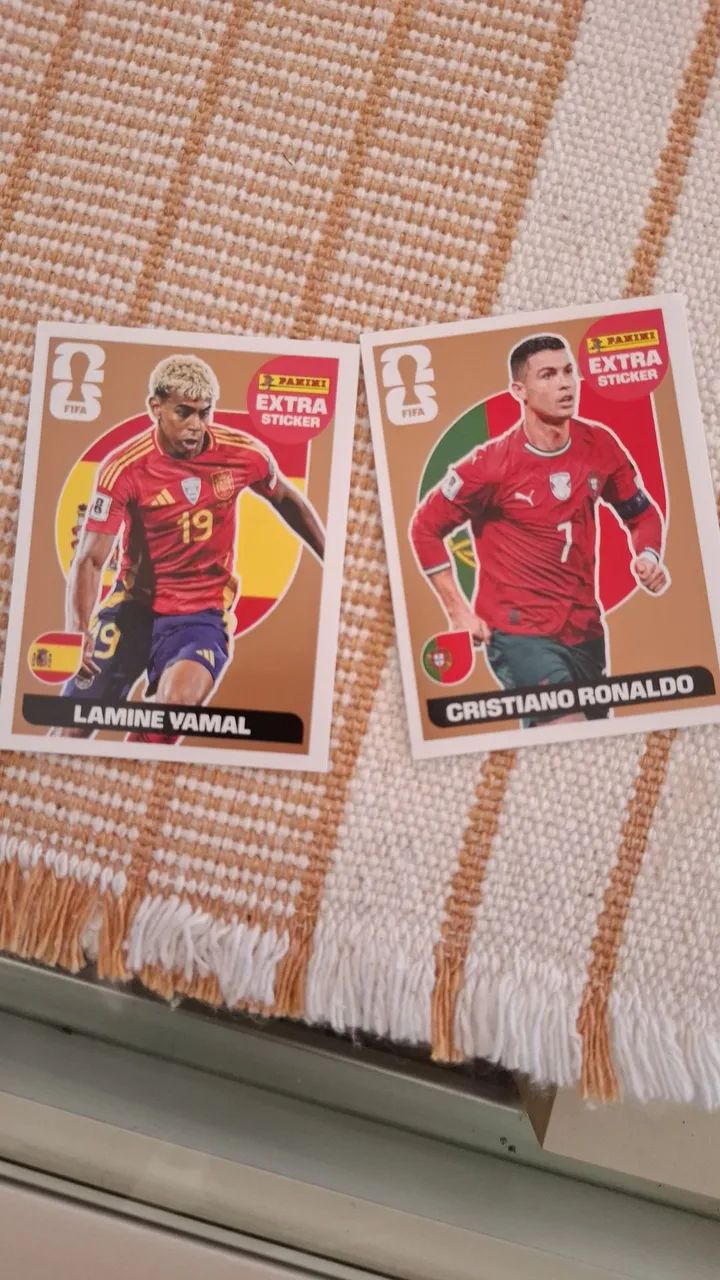 Figurinha Extra Legend Bronze Yamal e Cristiano Ronaldo