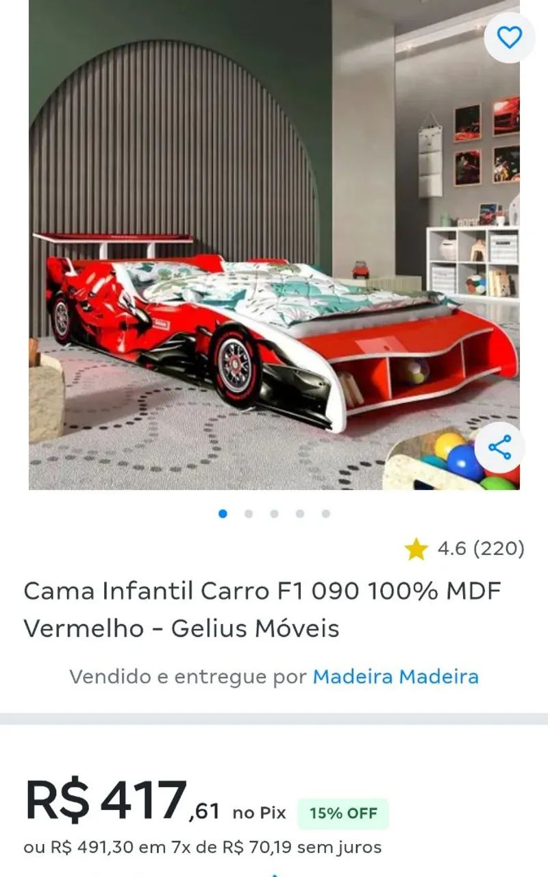 Cama solteiro infantil Carros - Foto 4