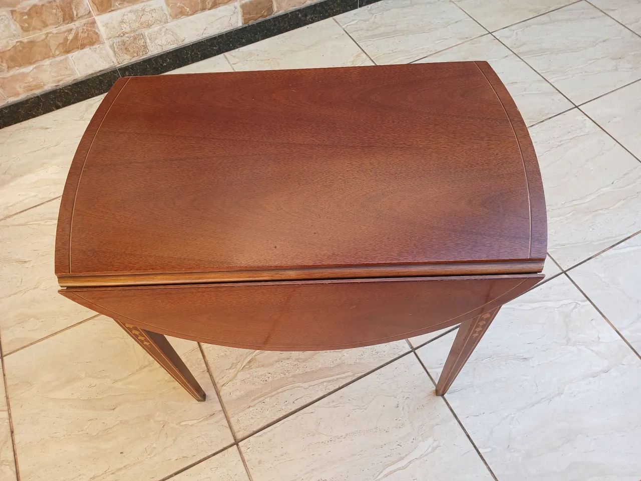Mesa Lateral Clássica com Abas - Hickory White (Madeira Maciça) - Foto 3
