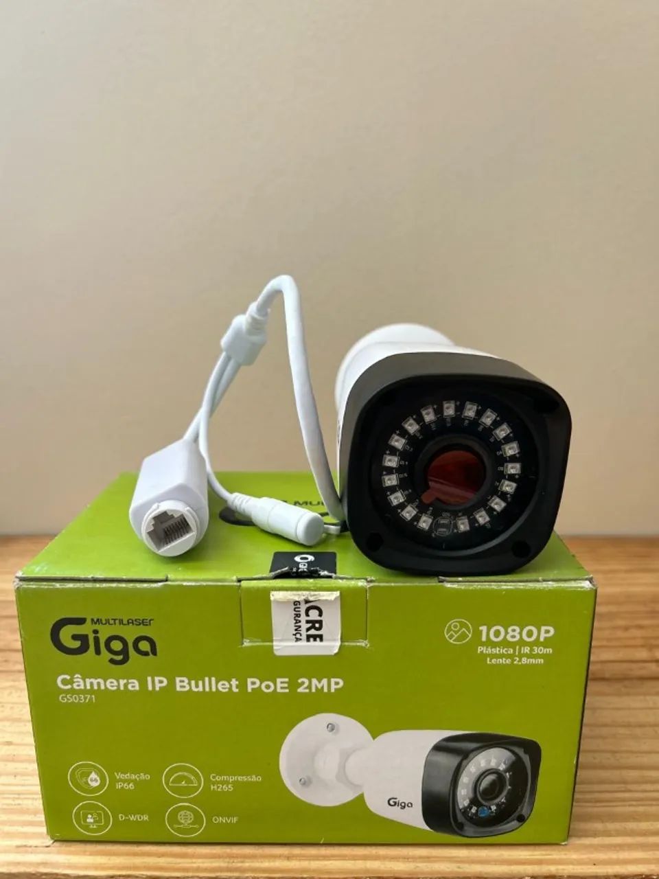 Câmera IP Bullet Giga Full HD 1080p GS0371 - Nova e com PoE