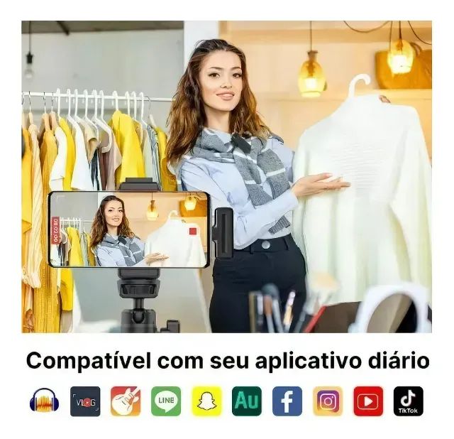 Microfone de Lapela Sem Fio Ulanzi J12 USB-C - Preto | Novo - Foto 4