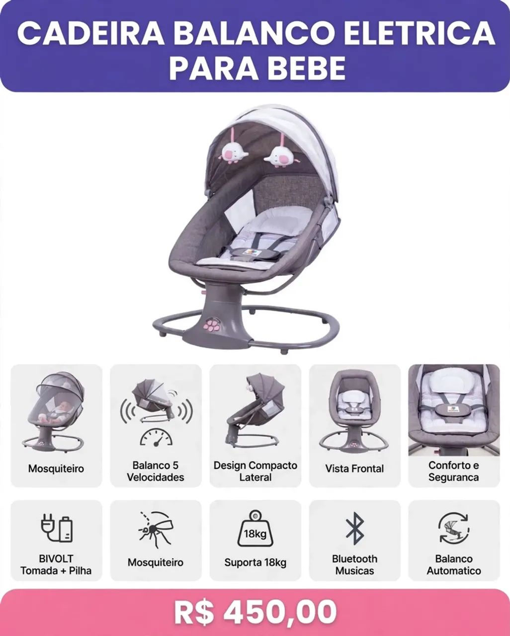 Cadeirinha de descanso eletrônica