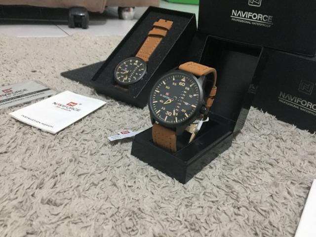 Relógios De Pulso Masculino Naviforce Quartzo Couro lacrado a pronta entrega - Foto 4