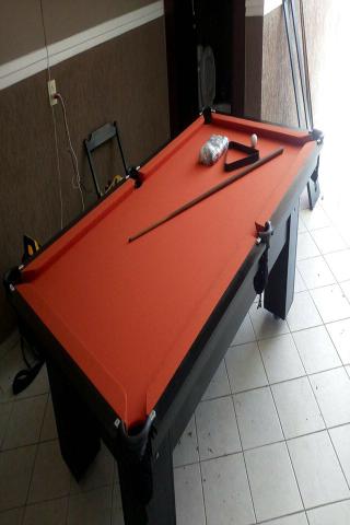 Mesa de Sinuca e Bilhar Cor Preta Tecido Laranja Mod. GEVV0452 - Foto 3