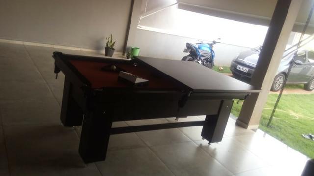 Mesa com Redinhas Cor Preta Tecido Laranja e Borda Preta Mod. ZYVS6460 - Foto 2