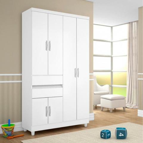 Guarda-Roupa Araplac 1160 6 Portas 2 Gavetas Flex * - Foto 6