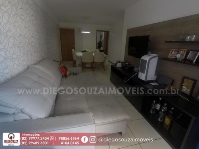 Apartamento para venda em maceió, farol, 3 dormitórios, 1 suíte, 1 banheiro, 2 vagas - Foto 3