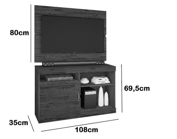 Combo Rack + Painel Vie com rodízios p/ TV até 43'' = Frete  + Montagem Grátis - Foto 5