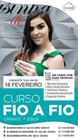 Curso de alongamento de cílios em Osasco
