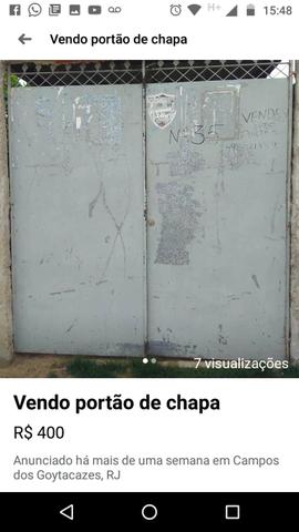 Portão de chapa