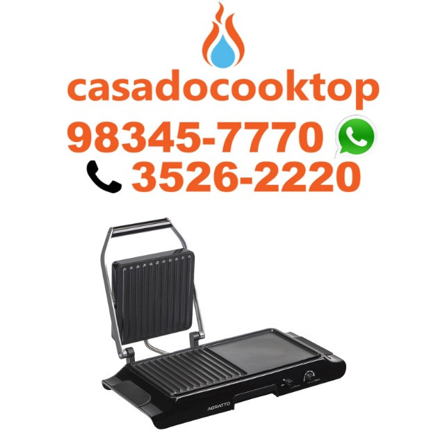 Grill e Prensa Elétrico Duo MR. Cheff 1600W Agratto 220V
