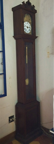 Relogio Pedestal Frances Antigo Completo Em Madeira E Bronze Perfeito - Foto 3