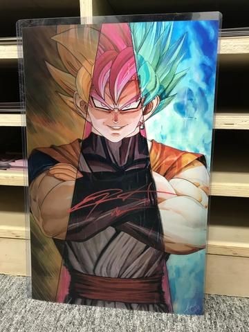 Arte A3 3D tripla Dragon Ball,Goku,Vegeta, Black - Foto 2