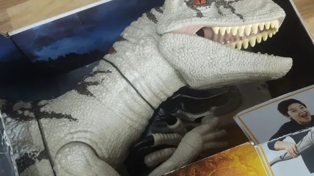 NOVO Indominus Rex Gigantesco Colossal - Dinossauros Jurassic World 2, Tiranossauro  Rex e Mosassauro 