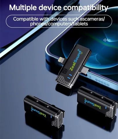 Microfone lapela sem fio Wireless Zealsound  - Foto 6