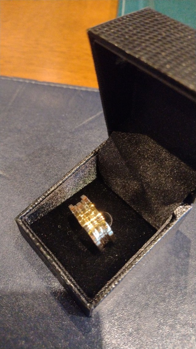 Alianças estilo Bvlgari, em ouro 18k. - Foto 4