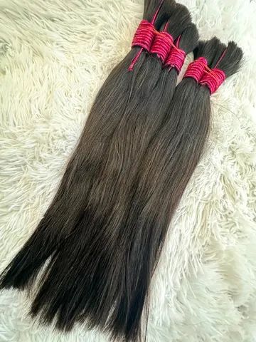 Cabelo humano ondeou liso de 55cm  - Foto 5