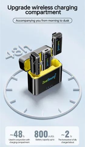 Microfone lapela sem fio Wireless Zealsound  - Foto 2