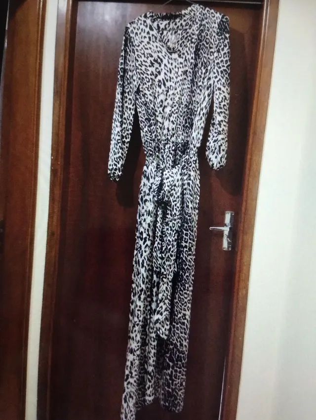 Vestido longo de onça Lily Sarti n48 - Foto 2