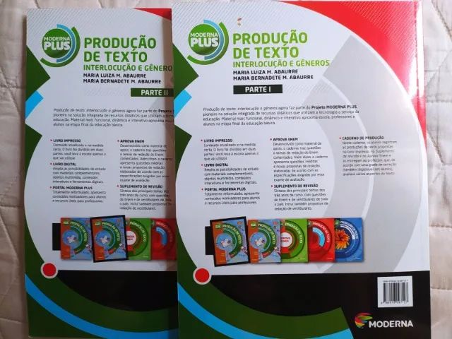 Moderna Plus - Produção de Texto - Interlocução e Gêneros Parte 1 e 2 (5 livros) - Foto 2