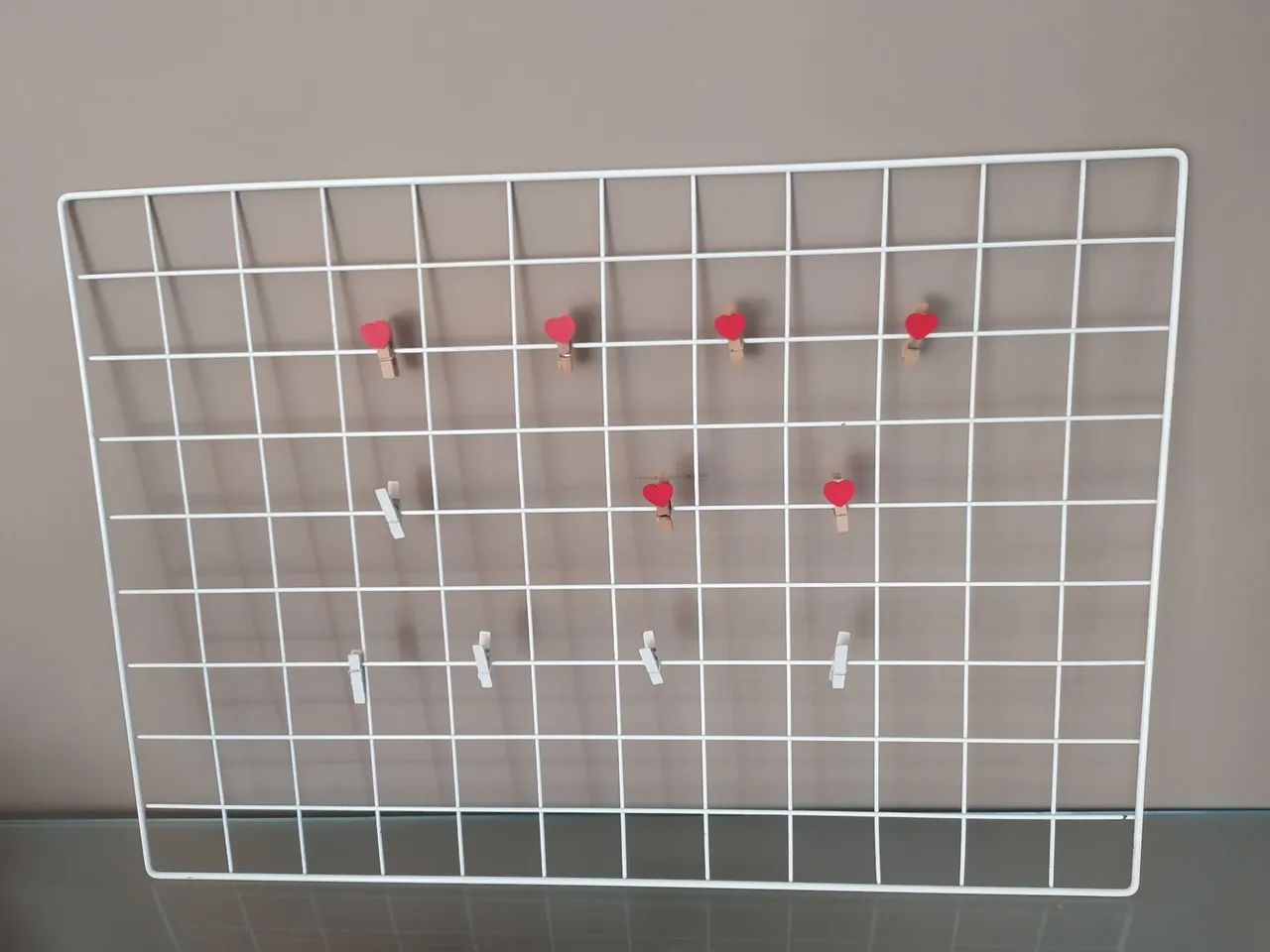 Quadro de grade branco p fotos e mensagens - Foto 4