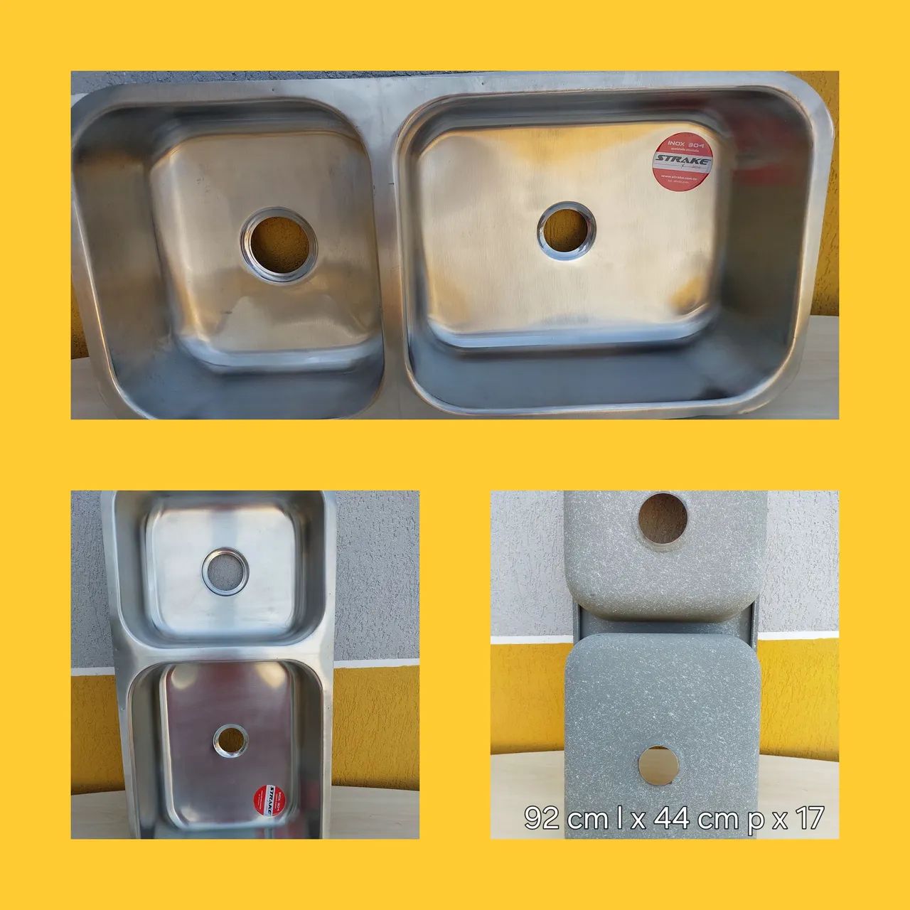 Cuba dupla aço inox