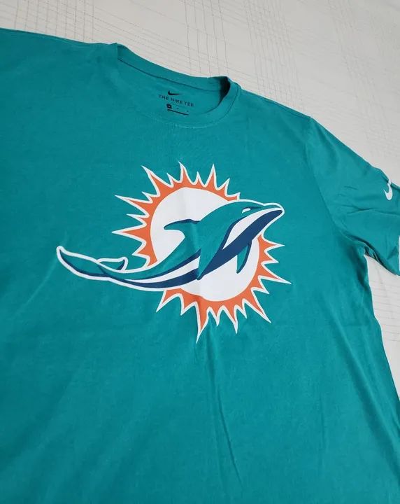 Camiseta Verde Claro do Miami Dolphins da Nike - Tamanho M - Foto 2