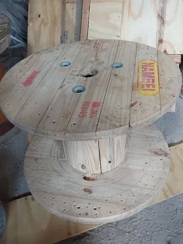 Carretel bobina industrial para decoração  - Foto 4
