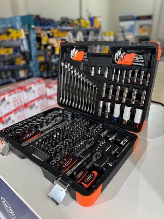 Jogo de Ferramentas 178 peças Uso Profissional C/ Chave Combinada