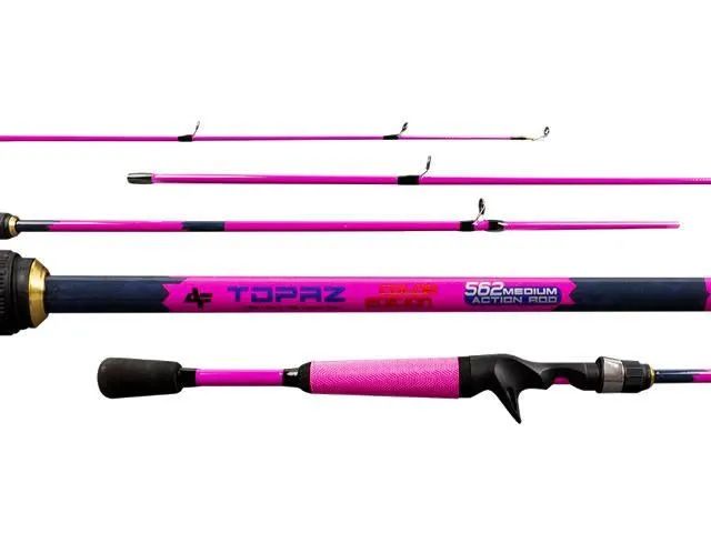 Vara para carretilha Albatroz Fishing Topaz colors Rose. 168cm. 12lbs Nova  - Foto 2