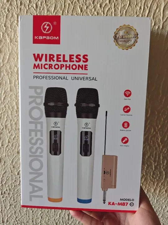 Microfone Sem Fio Profissional KAPAOM KA-M87