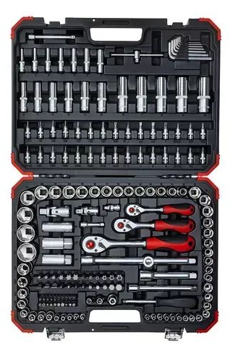 Jogo de Soquetes Encaixe de 1/4 3/8 1/2 Pol. 172 Peças GEDORE RED R45603172 - Foto 3