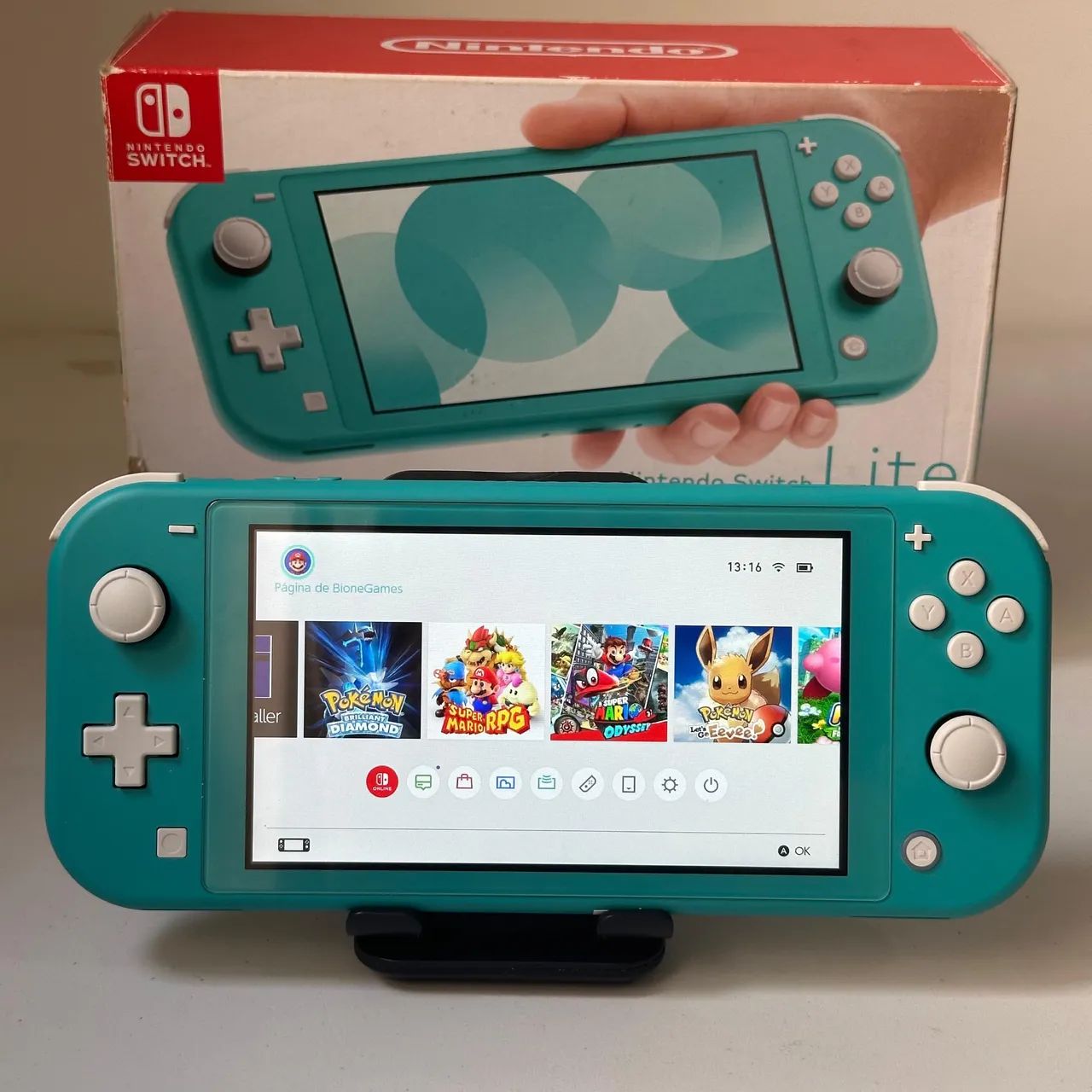 Nintendo Switch Lite Turquesa Desbloqueado 256gb Usado - Foto 2