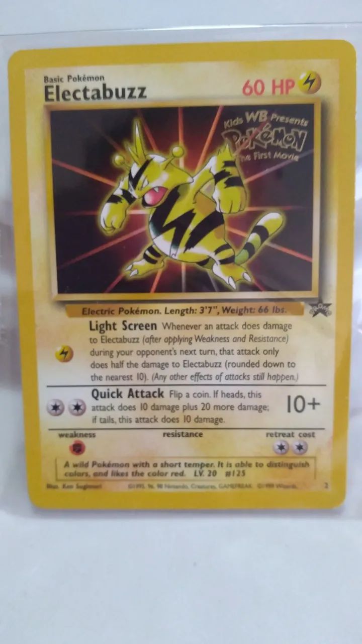 Carta Pokemon Electabuzz Wizard 1999 - Foto 3