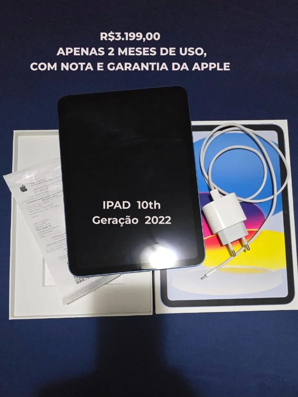 iPad 10ª Geração 2022 - 2 meses de uso