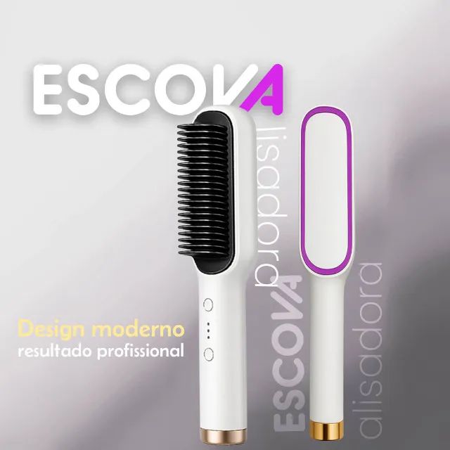 Escova Alisadora Portátil Bivolt com Luz Indicadora - Foto 3