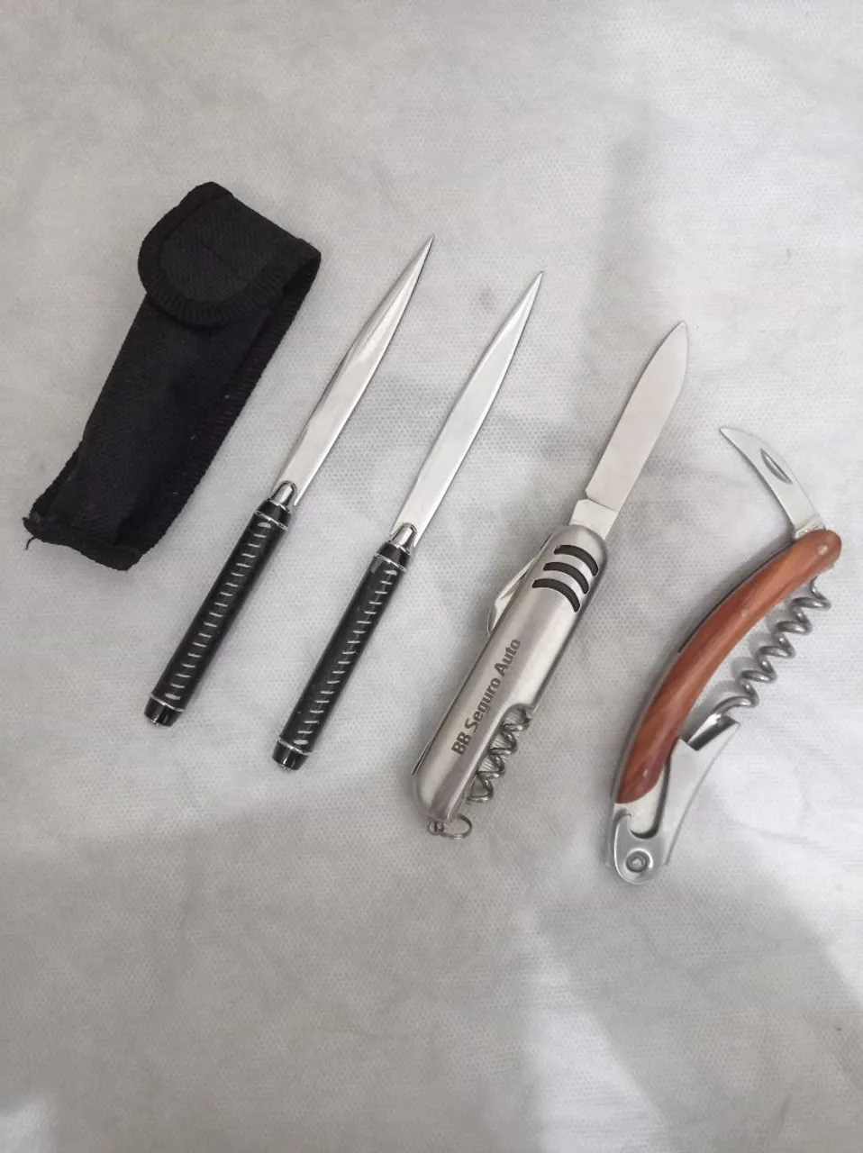 Kit de Facas e Canivetes para Camping e Lazer