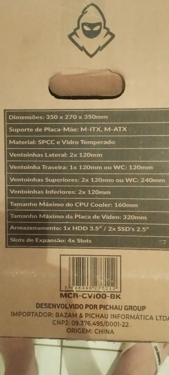 Gabinete Gamer mancer CV100 black - Foto 3