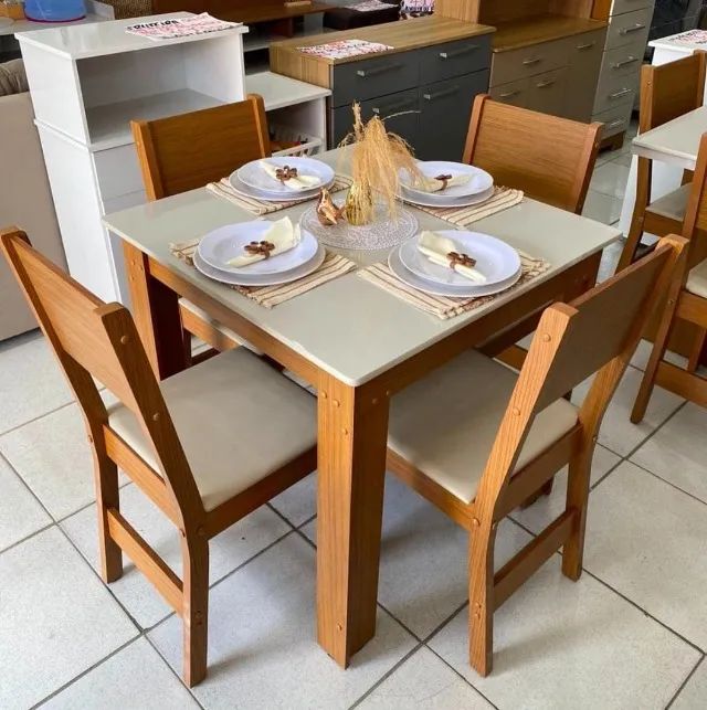 Mesa de jantar 4 cadeiras NOVO DA LOJA65060623298305121