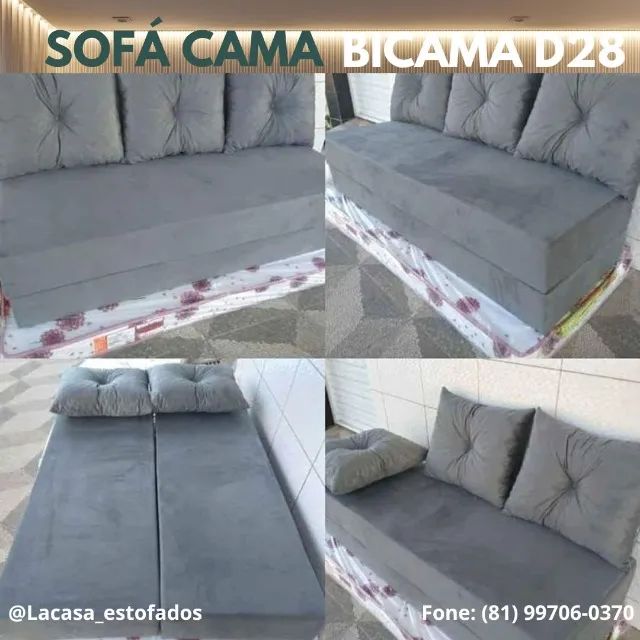 SOFÁ CAMA - TRÊS EM UM 
