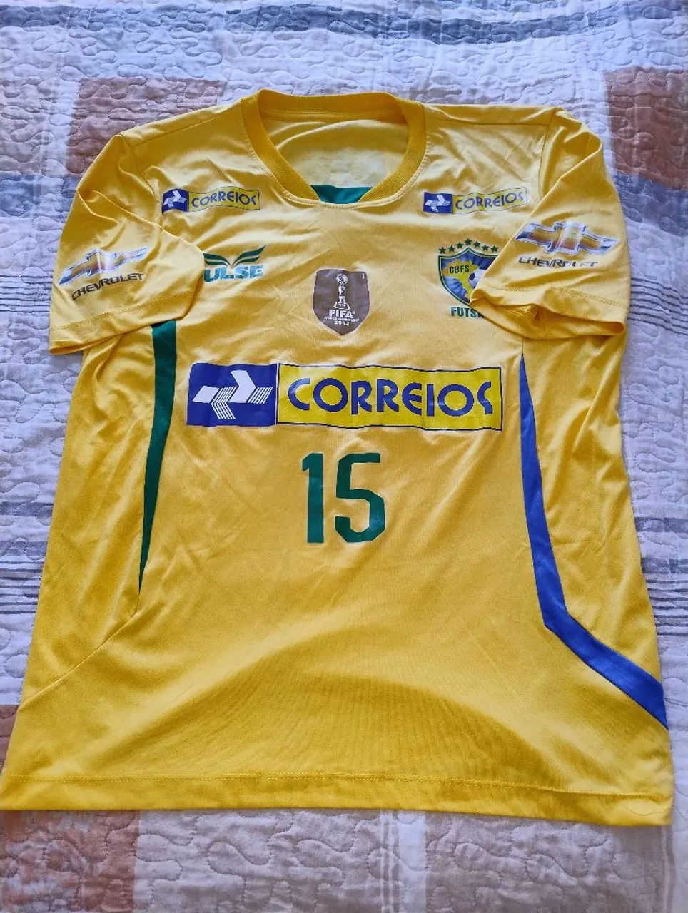 Camisa Brasil - Correios - Futsal - Nº 15