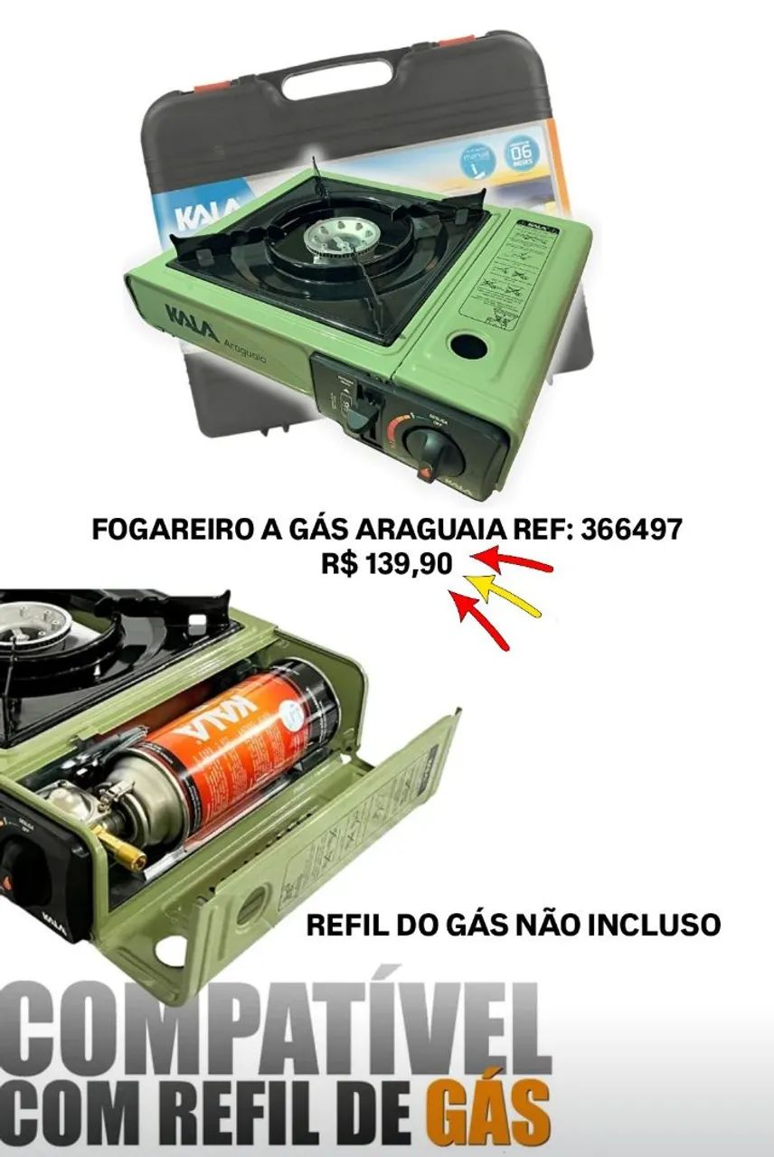 FOGAREIRO A GAS ARAGUAIA REF: 366497<br><br>REFIL DE GÁS NÃO INCLUSO<br><br> - Foto 6