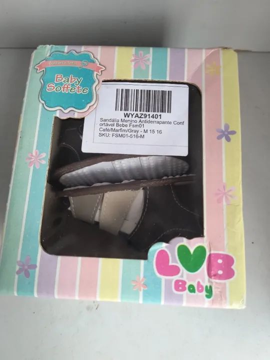 Sandalia Menino Antiderrapante Confortavel Bebe Fsm 01