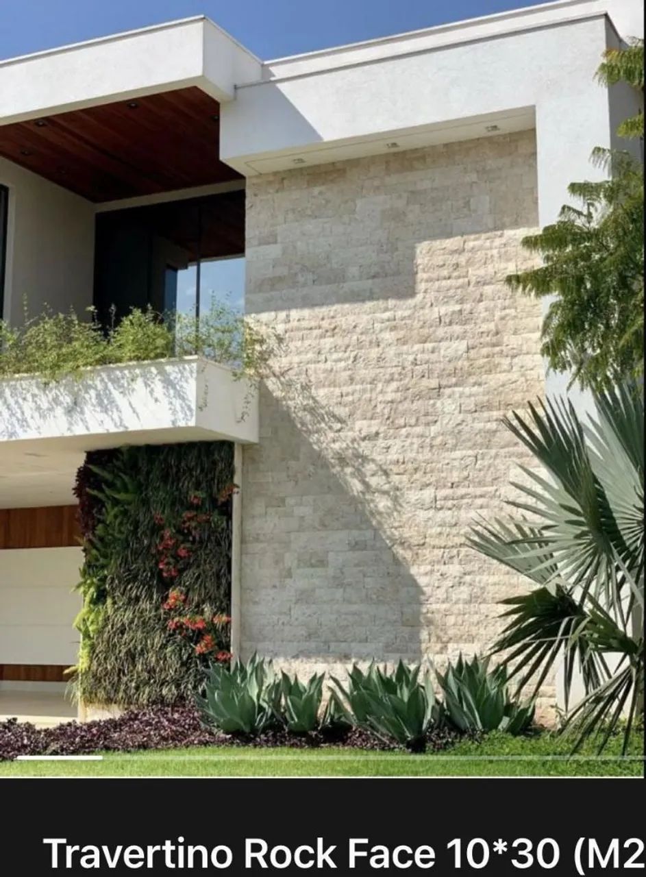 Travertino Rockface Nacional Bege 10x30  - Foto 2