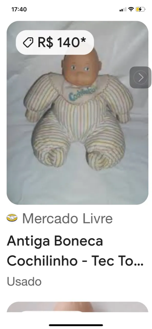 Boneca Cochilinho Tec Toy Antiga