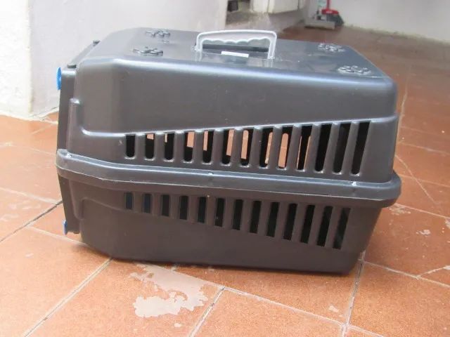 Caixa de transporte Nº05 - MECpet Azul e preto com 2 travas - Foto 2