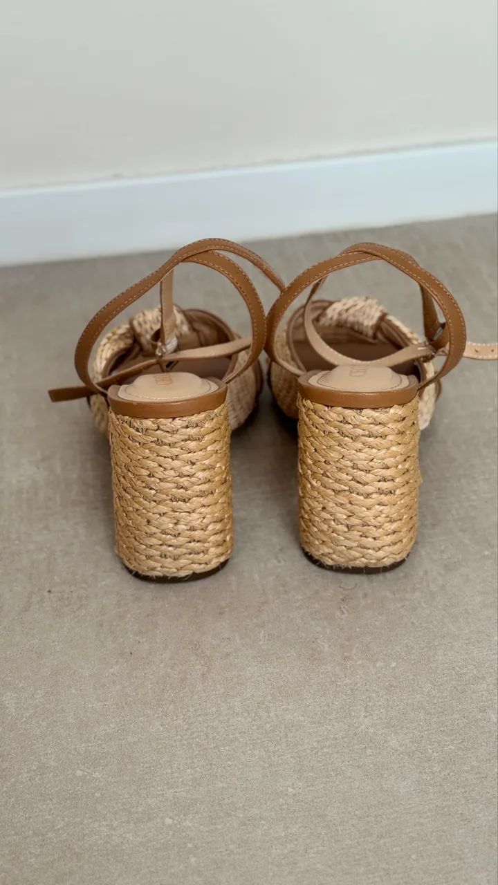 Sandália em couro e palha  cecconello 36 - Foto 3