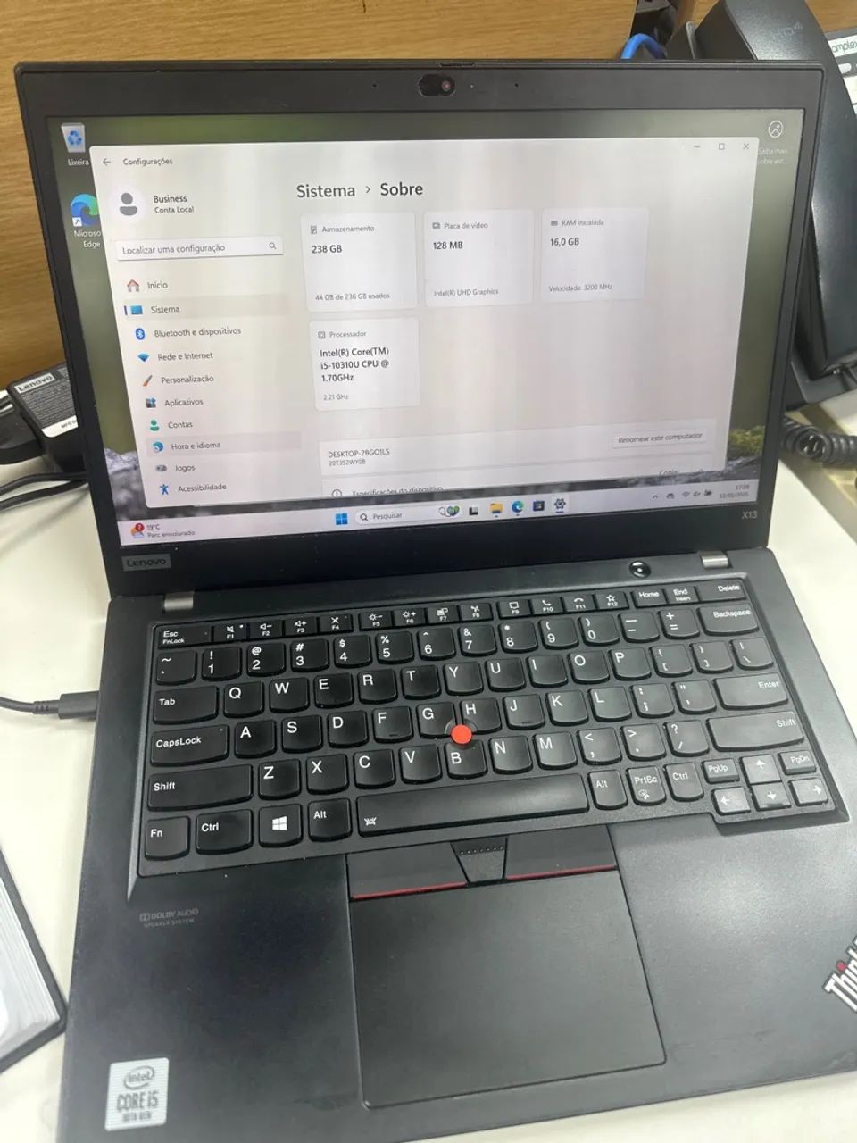 ThinkPad X13 Core i5 Touchscreen novoooo!!