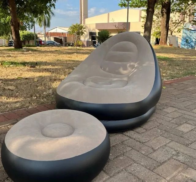 Poltrona inflável + puff